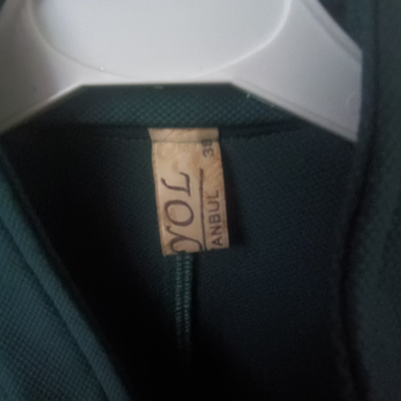 Düğmeli Koyu Yeşil Kadın Blazer Ceket - Görsel 4