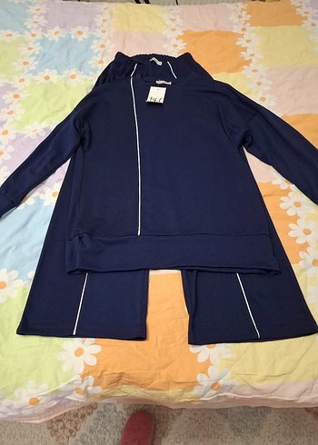 Lacivert Kadın Uzun Kollu takım tesettürede uygundur - Görsel 5