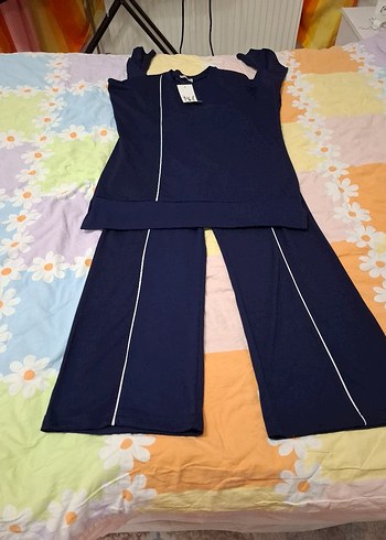 Lacivert Kadın Uzun Kollu takım tesettürede uygundur - Görsel 7