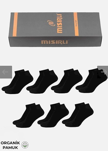 Misirli Siyah Erkek Midi Çorap 7'li - Görsel 5