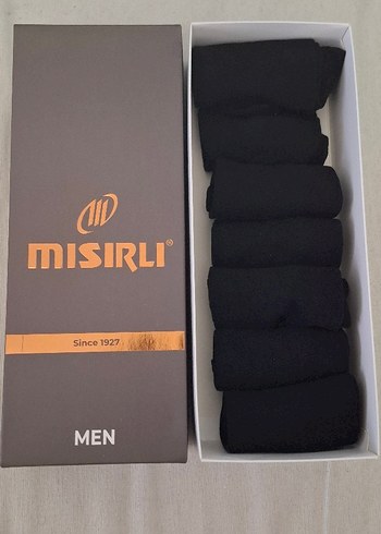 Misirli Siyah Erkek Midi Çorap 7'li - Görsel 2