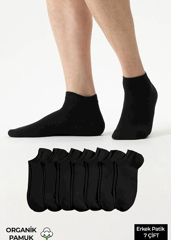 Misirli Siyah Erkek Midi Çorap 7'li - Görsel 6