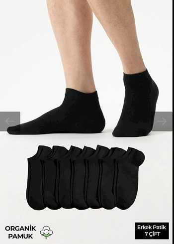 Misirli Siyah Erkek Midi Çorap 7'li - Görsel 3