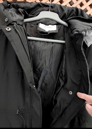 İpekyol Kadın Siyahi Uzun Kışlık Mont sıfır - Görsel 5