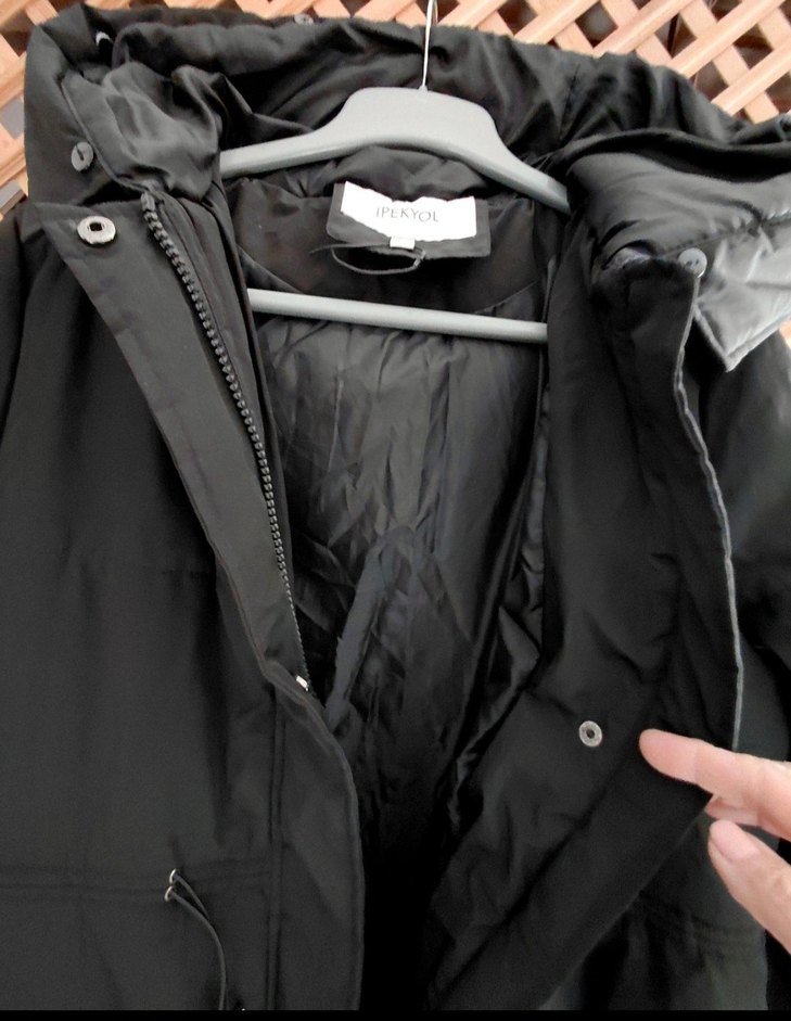 İpekyol Kadın Siyahi Uzun Kışlık Mont sıfır - Görsel 5