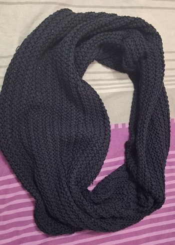 Siyah Kadın Örgü boyunluk - Görsel 3