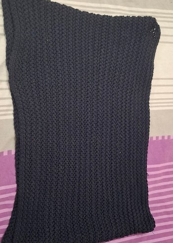 Siyah Kadın Örgü boyunluk - Görsel 5