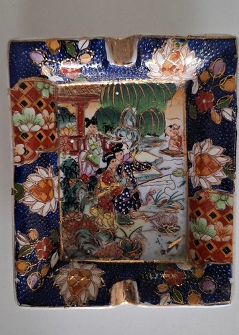 3 lü el boyaması japon kız figürlü dekoratif takım - Görsel 3