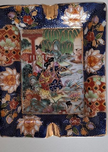 3 lü el boyaması japon kız figürlü dekoratif takım - Görsel 4