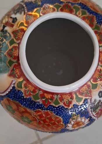 3 lü el boyaması japon kız figürlü dekoratif takım - Görsel 9