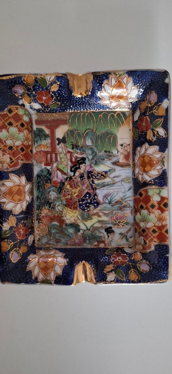 3 lü el boyaması japon kız figürlü dekoratif takım - Görsel 4