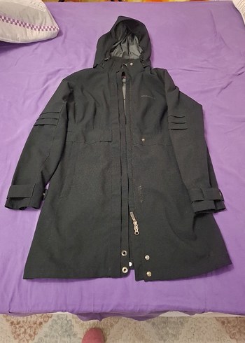 Merrel Kadın Siyah Uzun Fermuarlı mont - Görsel 13