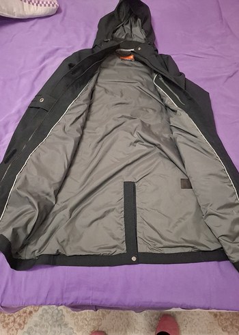 Merrel Kadın Siyah Uzun Fermuarlı mont - Görsel 7