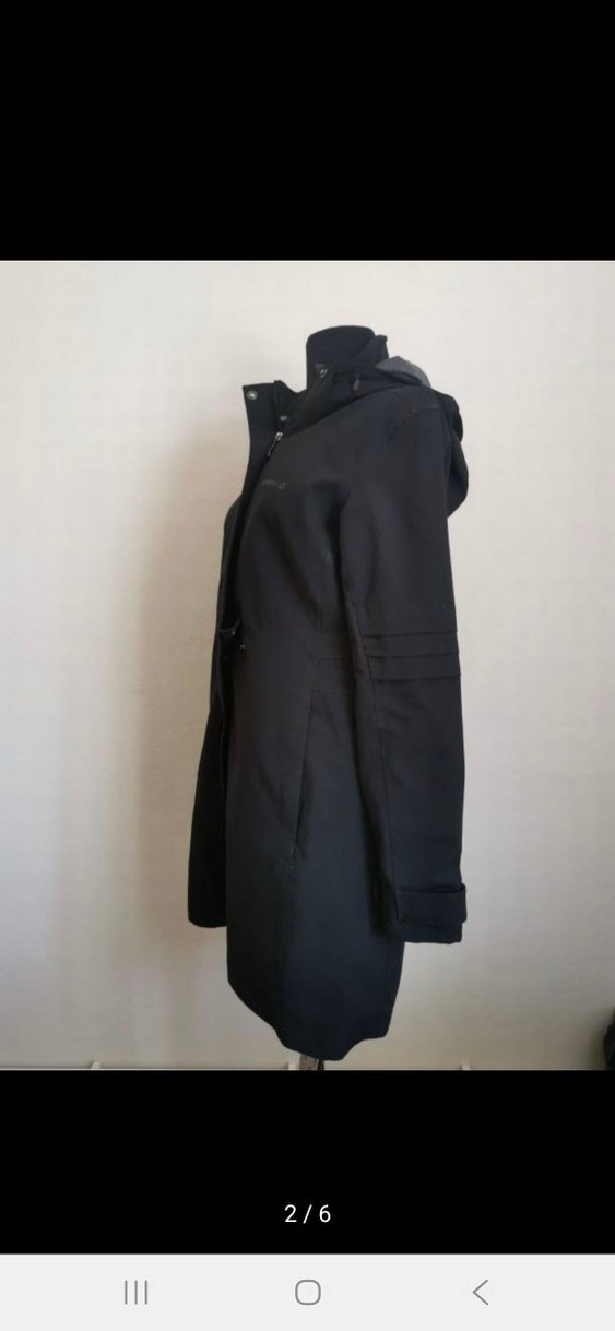 Merrel Kadın Siyah Uzun Fermuarlı mont - Görsel 2