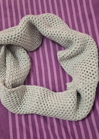 Gri Örgü Kadın boyunluk - Görsel 2