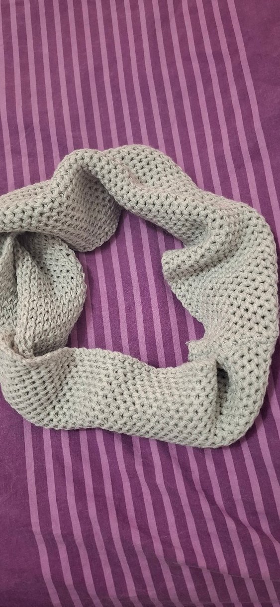 Gri Örgü Kadın boyunluk - Görsel 2