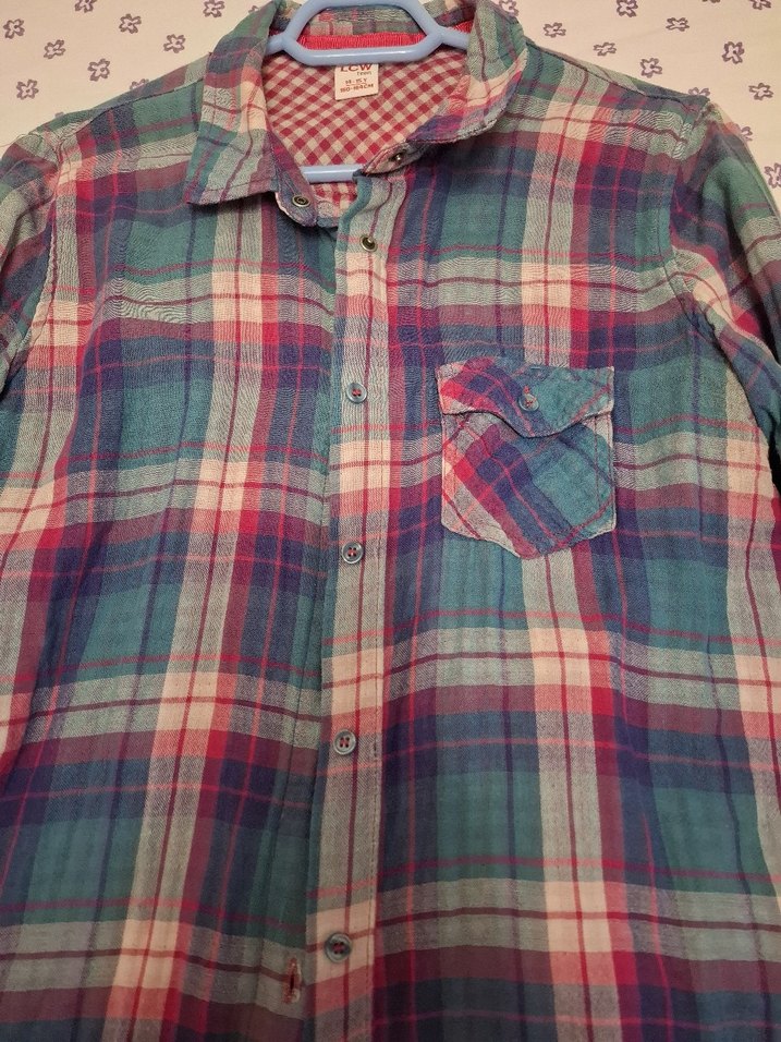 Renkli Ekoseli Pamuklu Uzun Kollu Gömlek - Görsel 3