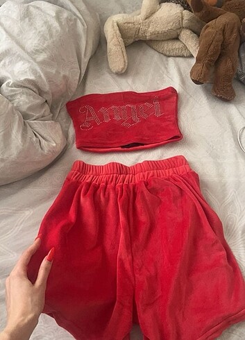 Fashion Tayt pembe babygirl takım taşlı ????