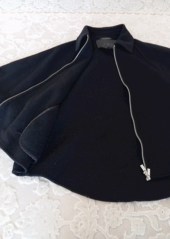 zara siyah yünlü ceket - Görsel 5