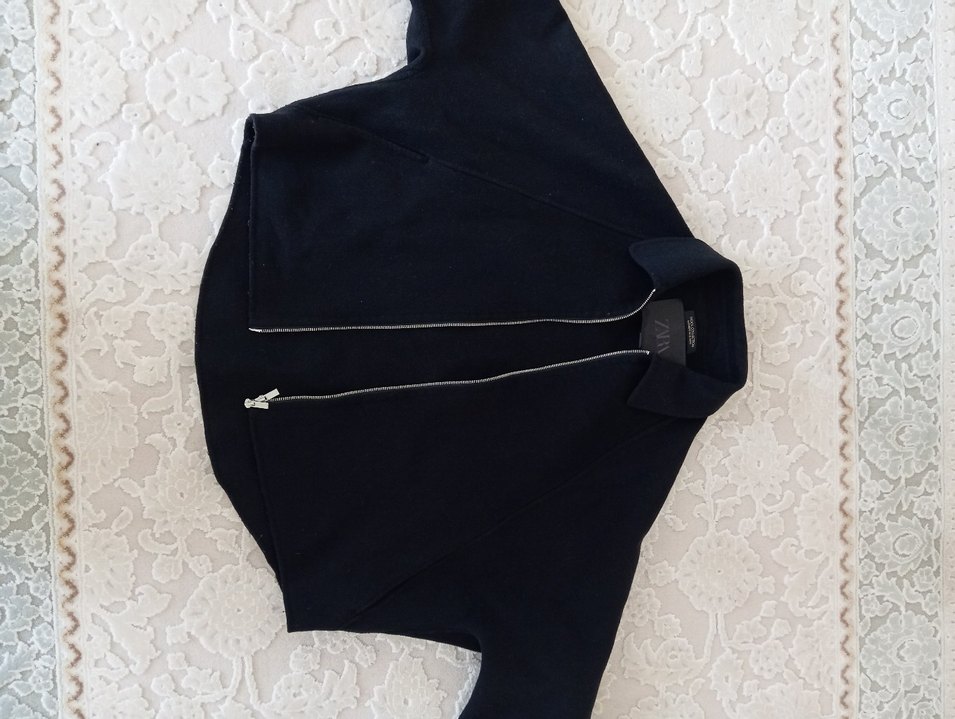 zara siyah yünlü ceket - Görsel 4