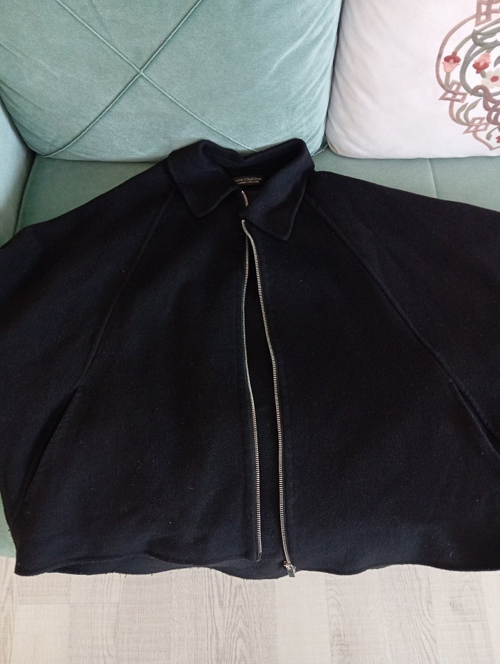 zara siyah yünlü ceket - Görsel 3