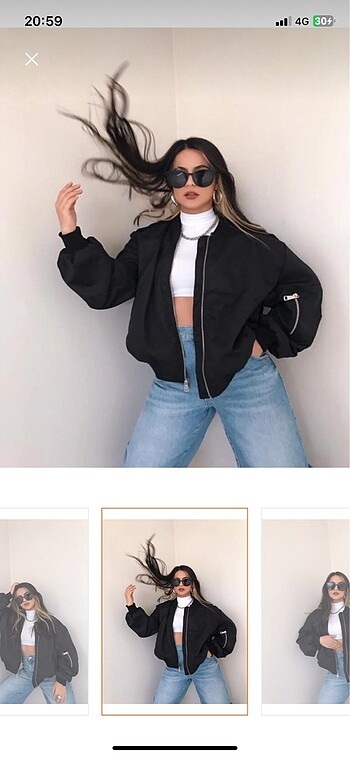 Trendyol & Milla Siyah bomber ceket