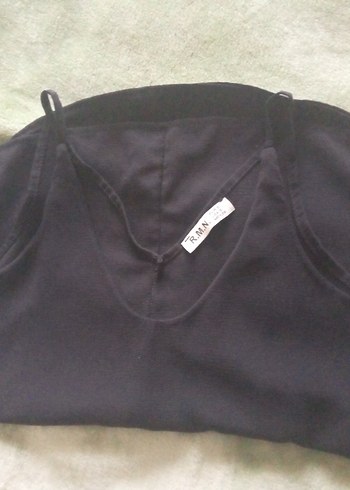 Siyah V Yaka Fermuarlı Hamile Bluzu - Görsel 2