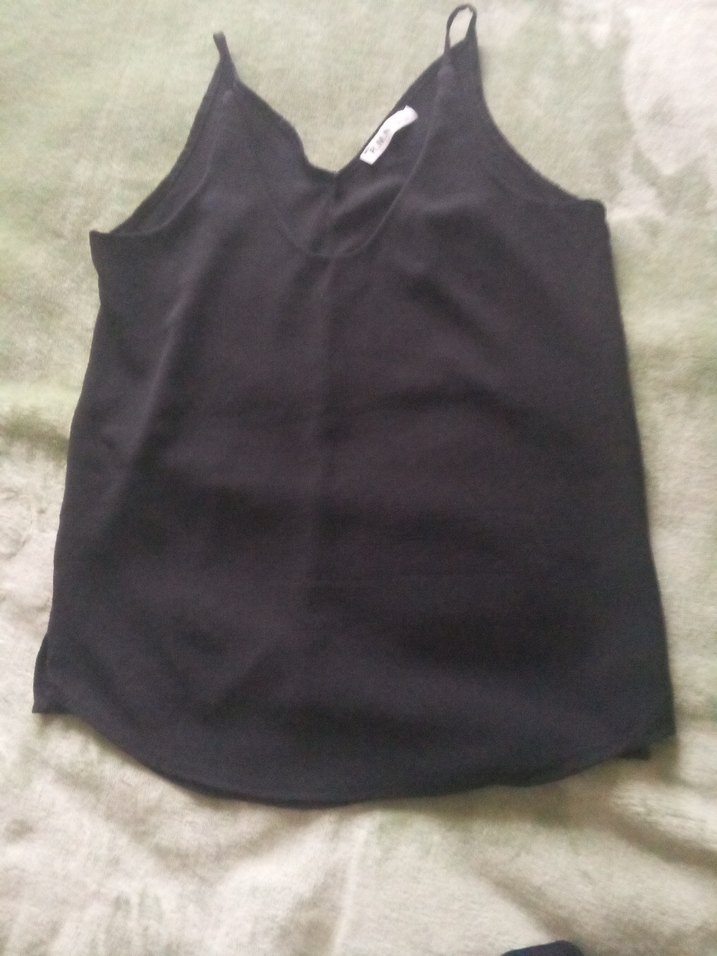 Siyah V Yaka Fermuarlı Hamile Bluzu - Görsel 4