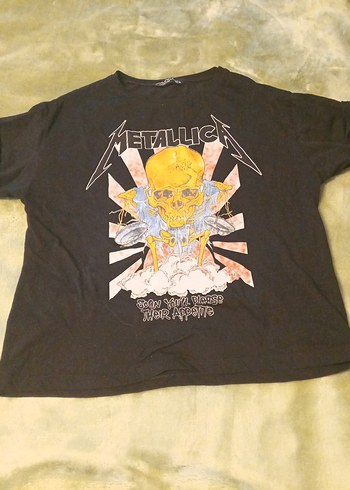 Metallica Baskılı Siyah Hamile Tişörtü - Görsel 3
