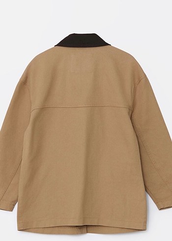 Düğmeli Bej Midi Kadın Ceket - Görsel 2