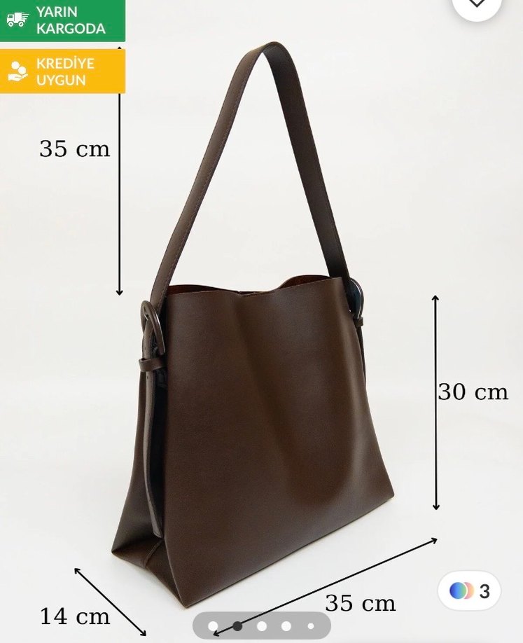 Kahverengi Deri Kadın Çanta - Görsel 2