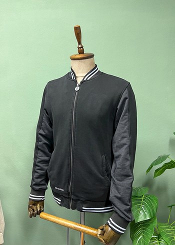 Erkek Siyah Bomber Ceket Fermuarlı - Görsel 2