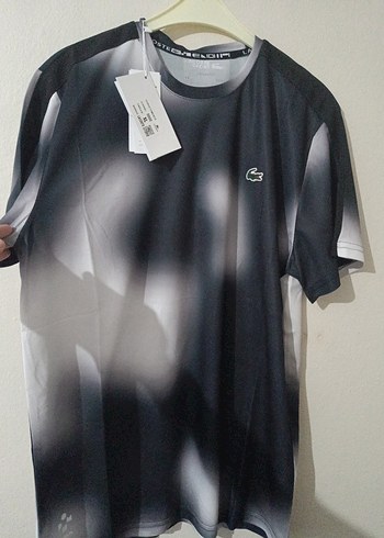 Lacoste Lacoste Erkek Siyah Gri Baskılı Tişört