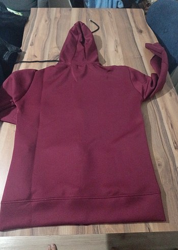 Bordo Siyah Kapüşonlu Fermuarlı Erkek Eşofman Takımı - Görsel 4