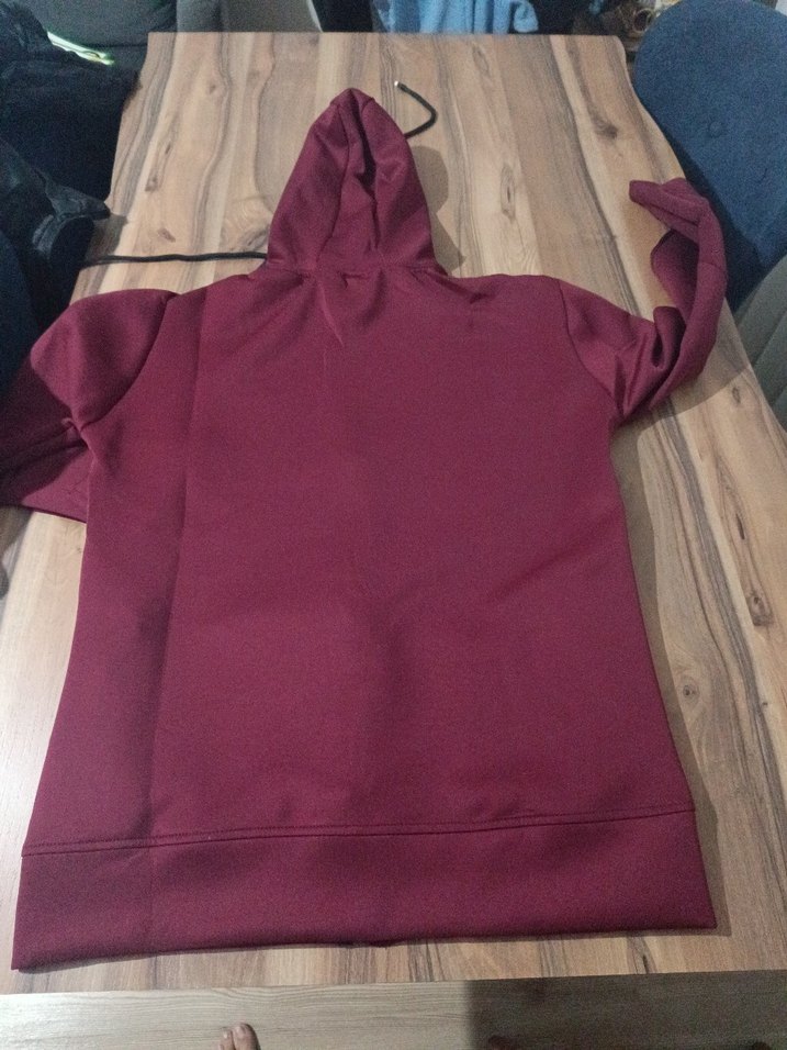 Bordo Siyah Kapüşonlu Fermuarlı Erkek Eşofman Takımı - Görsel 4