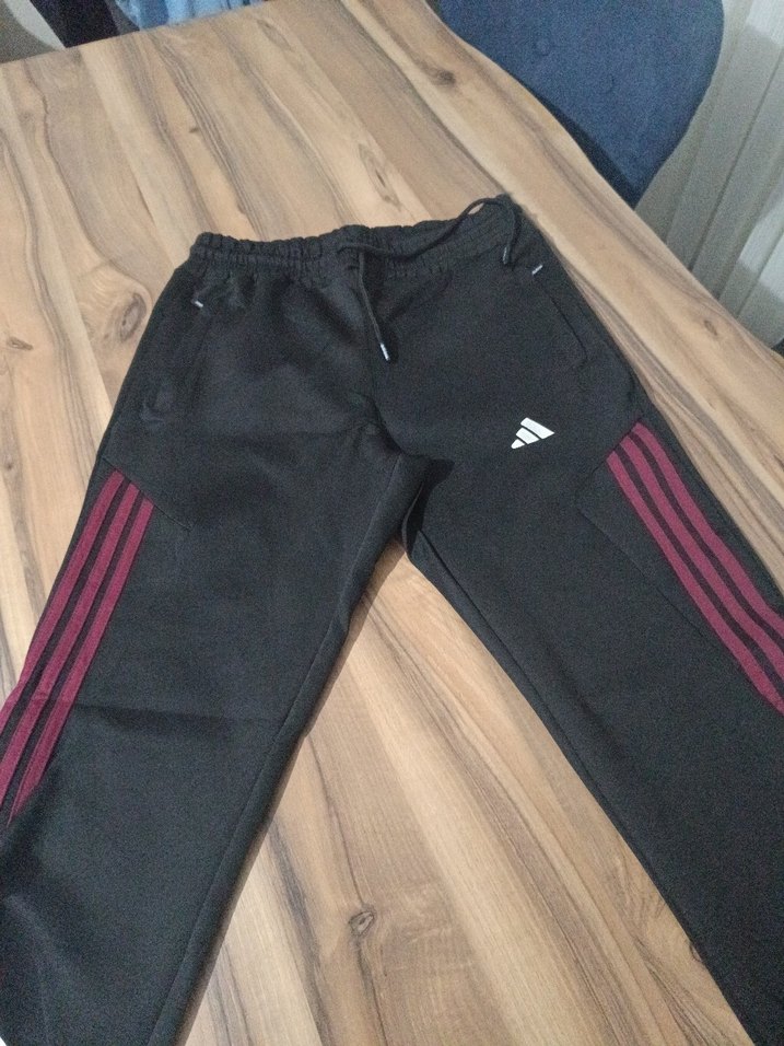 Bordo Siyah Kapüşonlu Fermuarlı Erkek Eşofman Takımı - Görsel 5