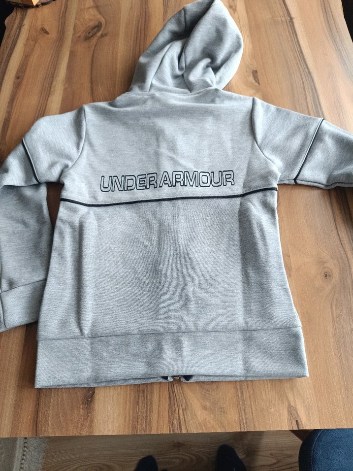 Gri Kapüşonlu Fermuarlı Erkek  çocuk Sweatshirt - Görsel 5