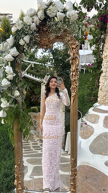 xs Beden Aliemrezm tarafından özel dikim uzun abiye elbise