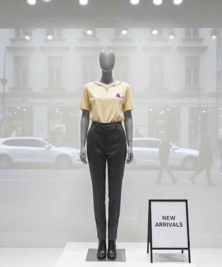 Kadın sarı t-shirt - Görsel 2