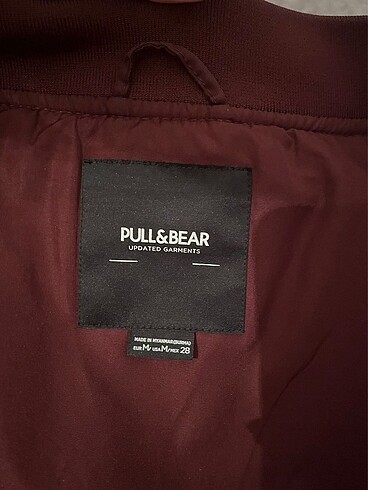 m Beden bordo Renk PULL&BEAR BOYFRIEND BOMBER CEKET