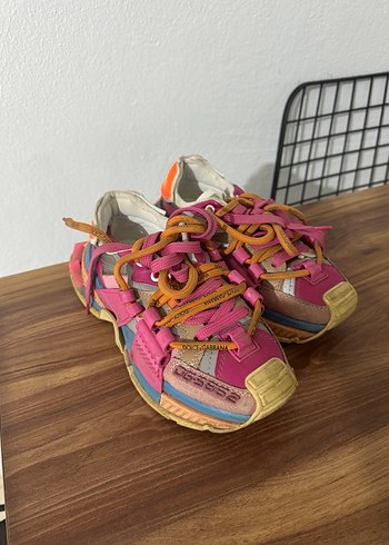 Dolce & Gabbana Dolce & Gabbana Çok Renkli Bağcıklı Platform Spor Ayakkabı