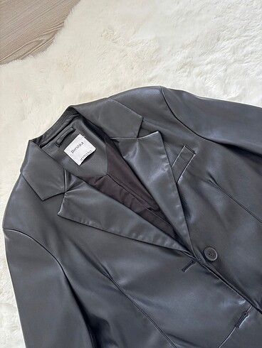 Bershka deri blazer ceket