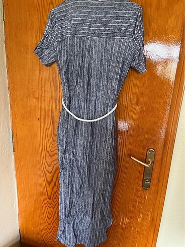 Batik Lacivert çizgili elbise