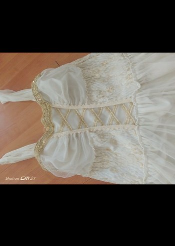 Vintage Bohem Gelinlik, Uzun, Askılı, Straplez - Görsel 6