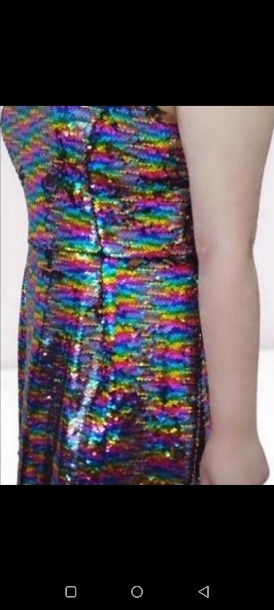 Renkli payetli nişan after party elbisesi - Görsel 3