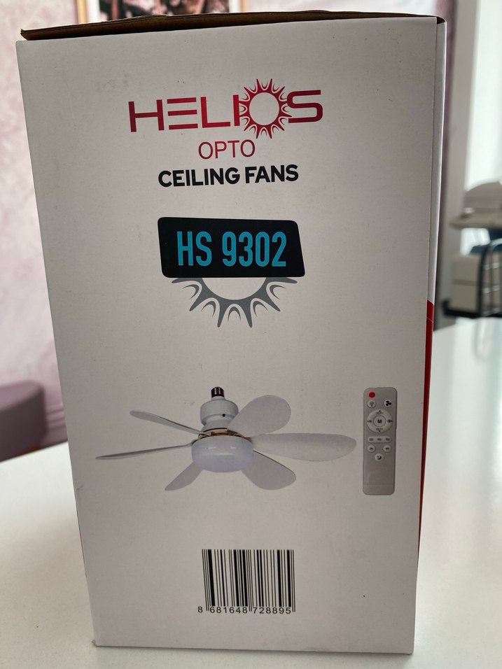 Helios Beyaz Tavan Vantilatörü 50W Kumandalı - Görsel 3
