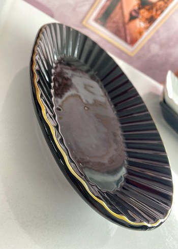 Siyah Oval Yemek Tabağı - Görsel 3