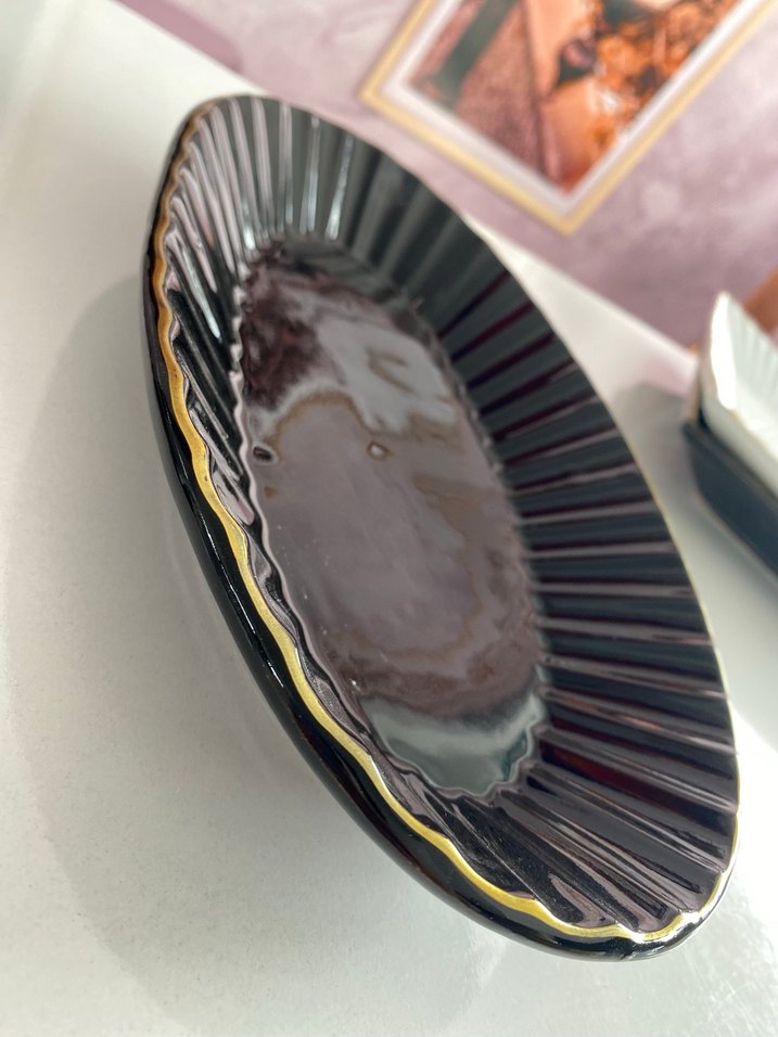 Siyah Oval Yemek Tabağı - Görsel 3