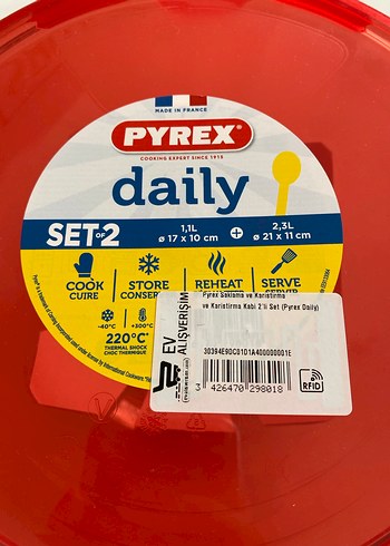 Kırmızı Kapaklı Renkli Cam Saklama Kabı Seti - Görsel 3