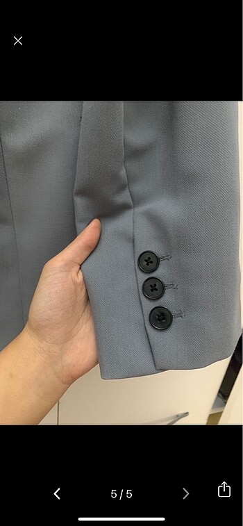 m Beden gri Renk P&B Blazer